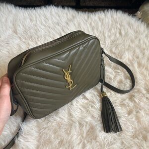 Yves Saint Laurent Olive Green Quilted Leather Crossbody Bag LOOK-ALIKE